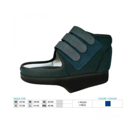 1 - Orione OK PED Safte Scarpa Post-Operatoria Baruk, Calzatura Ortopedica con Chiusura Regolabile, Blu