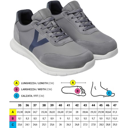 1 - Scarpe ortopediche Sportive Optima Molliter YDA MAS Spring System GRIGIO/BLU Art. CPY-MAS CR/TES