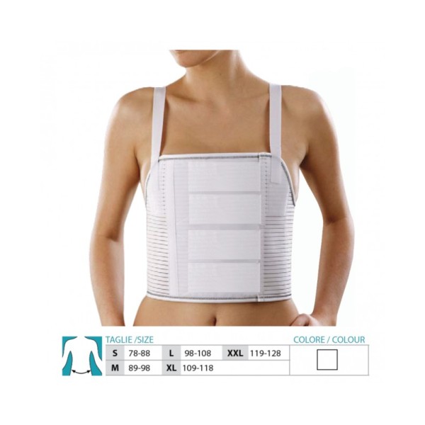 Prime Orione Safte Fascia post operatoria Toracica con bretelle h 27 cm BIANCO