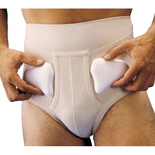 BERNINA DERBY Art. 65134/P BEIGE Slip Ortopedico Monoestensivi Cotone Maschili Slip erniario con pelote Fasce post operatorie re