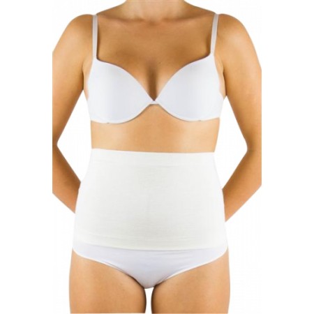 1 - BERNINA ELAN Art. 5006 Termocintura tubolare lana merinos/cotone H 22 cm Colore BIANCO