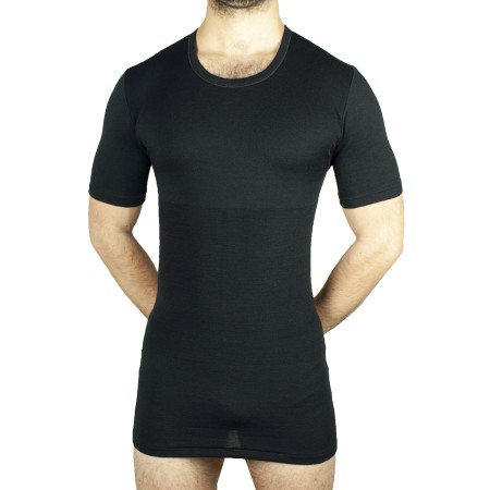 1 - BERNINA FORM Maglieria tubolare elasticizzata con cintura Art. 1005 Mezza manica UOMO Colore NERO