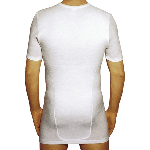 BERNINA FORM Maglieria tubolare BIANCA elasticizzata con cintura Art. 1005 S/D Mezza manica Schiena Doppia UOMO