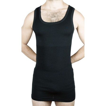 1 - BERNINA FORM Maglieria tubolare elasticizzata con cintura Art. 1008 Canotta UOMO Colore NERO