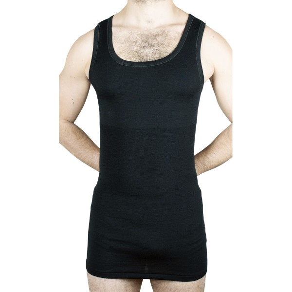 BERNINA FORM Maglieria tubolare NERA elasticizzata con cintura Art. 1008 Canotta UOMO