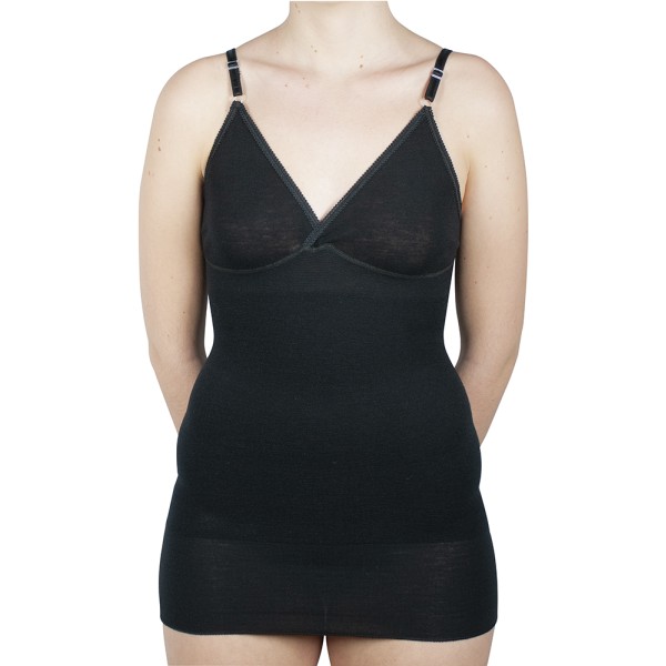 BERNINA FORM Maglieria tubolare NERA elasticizzata con cintura Art. 3016 Spallina stretta DONNA