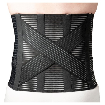 1 - BERNINA SANA Corsetti ortopedici poliestensivi in cotone Art. 5178 SANACROSS leggero con 4 stecche H 26 cm Colore NERO