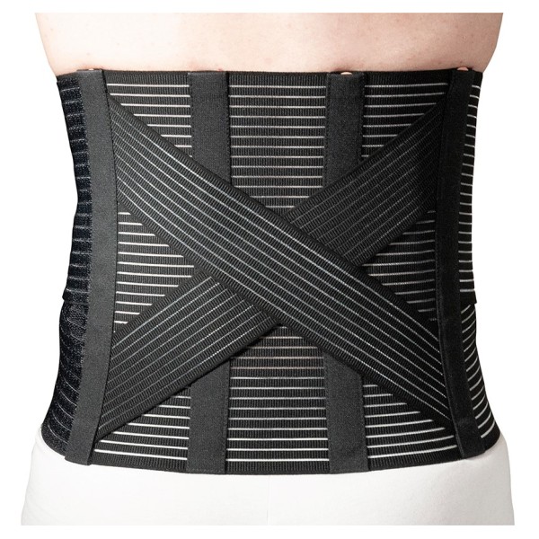 BERNINA SANA Corsetti ortopedici poliestensivi in cotone Art. 5178 SANACROSS leggero con 4 stecche H 26 cm Colore NERO