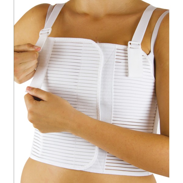 BERNINA SANA Art. 55119 SANA CARDIO  H 28 cm Colore BIANCO Fasce post operatorie regolabili con velcro, fascia cardiotoracica co