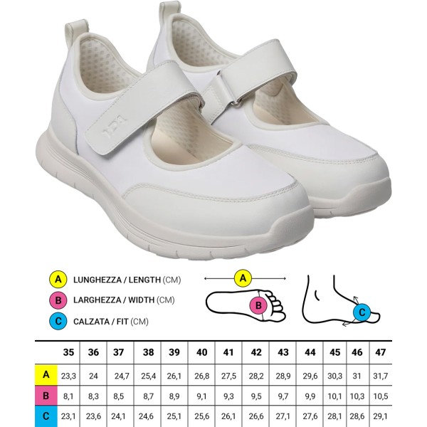 Prime Ciabatte ortopediche con suola semirigida Optima Molliter YDA ROBY BIANCO Art. C1D-ROBY TES/ECOL --