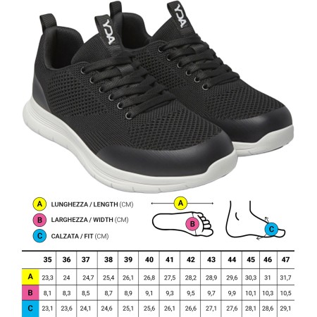 1 - Scarpe ortopediche Sportive Optima Molliter YDA CODY TES NERO Art. C1Y-CODY --