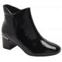 ALIZEE BOOTIE Scholl Nere tomaia in pelle + pelle stampata